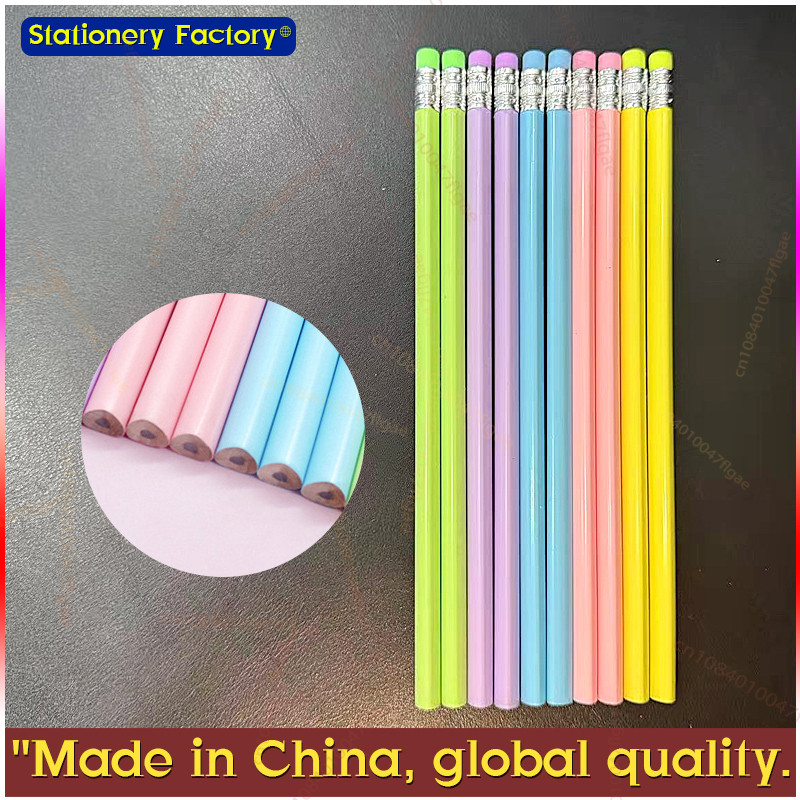 

10pcs high-quality Macaron triangle HB pencil sets - ergonomically designed for sketching, art, and school stationery