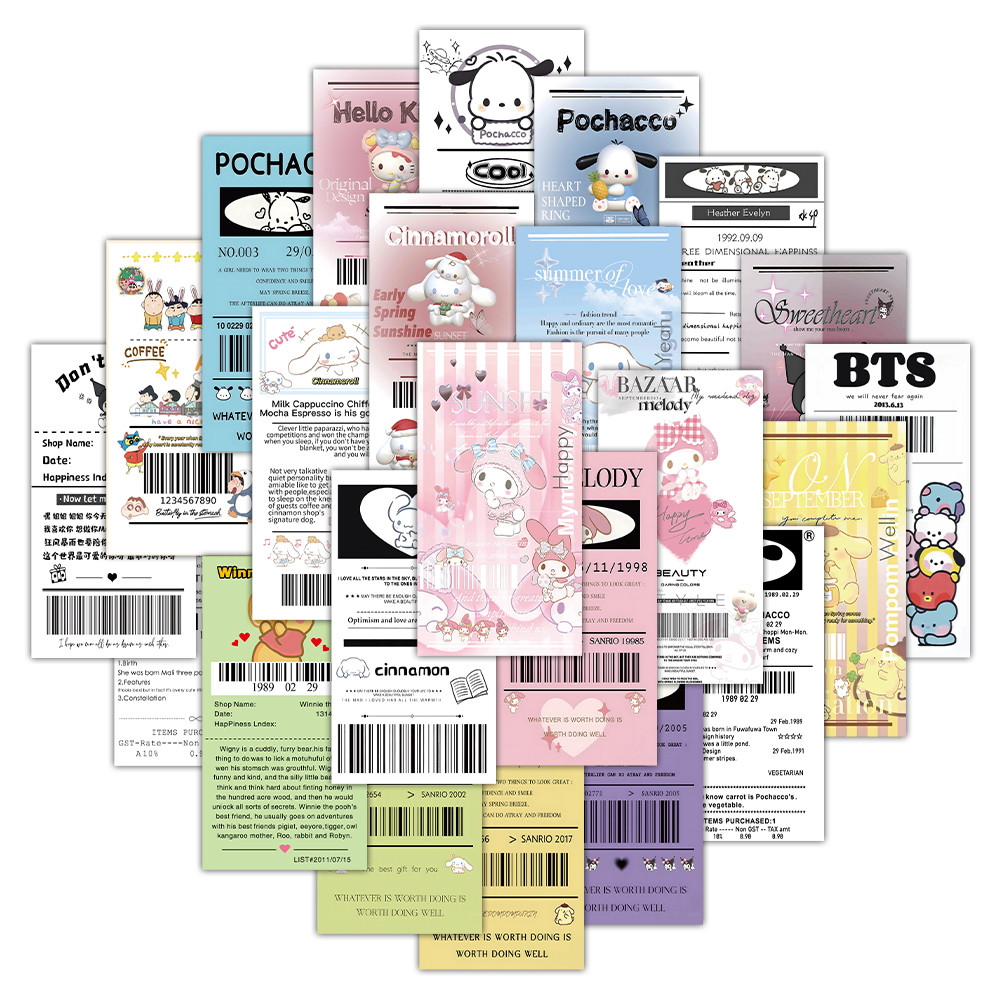 

10/30/60 adet Sevimli Sanrio Sızdırmazlık Etiketleri Çıkartmalar Anime Pochacco Hello Kitty Karikatür Çıkartmaları Su Geçirmez Çocuklar Kawaii Karikatür Etiket