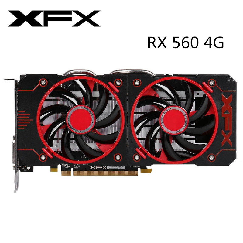 XFX Video Card RX 560 4GB 128Bit GDDR5 RX 560D Graphics Cards for AMD RX 560 series VGA Cards RX560 
