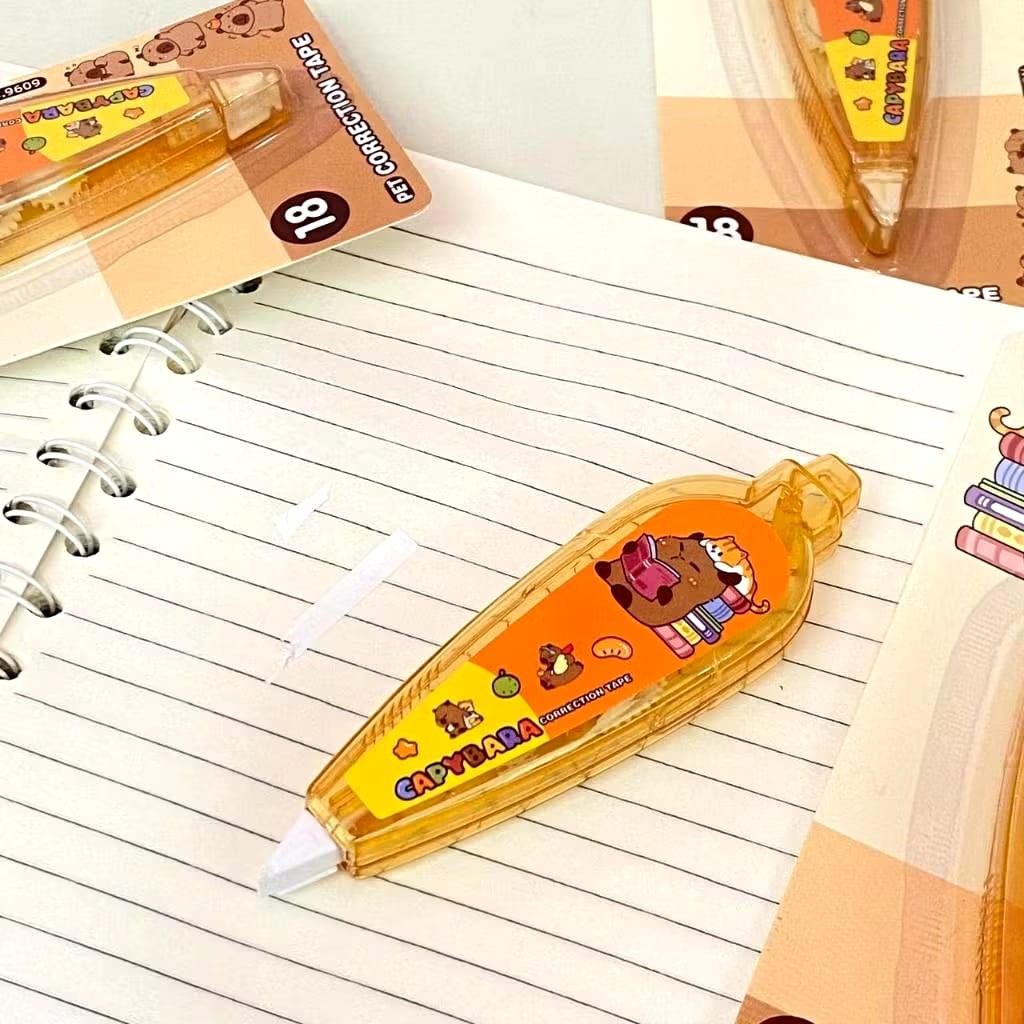 

Correction tape cetak panjang capybara NO.9609 CT-1969 TipX Tip ex Tipex Kapibara Capybara Cappybara / Penghapus pulpen