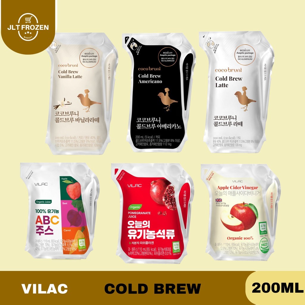 

Vilac Cold Brew 200ml / Coffe Latte / Vanilla Latte / Coffe Americano / Organic ABC Juice / Pomegranate Juice / Apple Cider Vinegar / Minuman Import