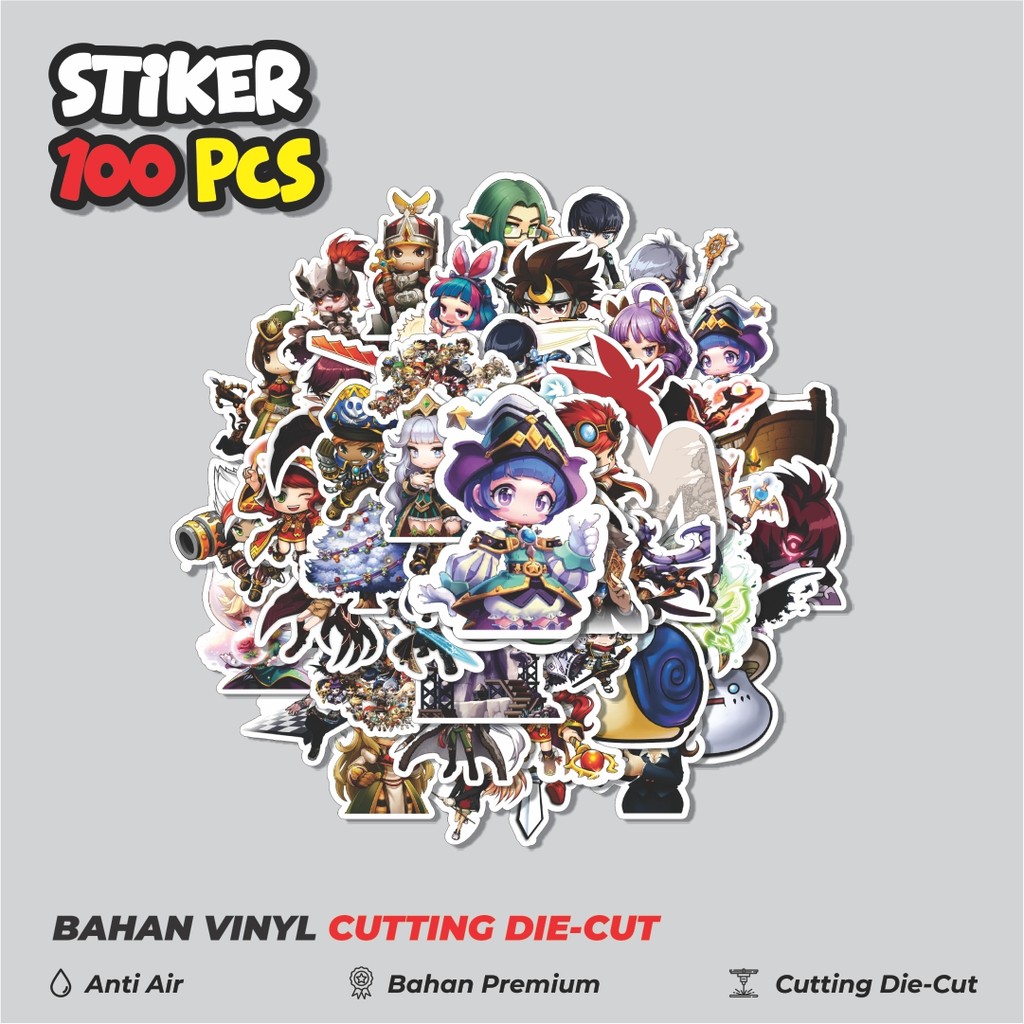 

Terbaru! 50 pcs Stiker Game Series Maple Story Mix 1 Dekorasi Lucu Kreatif untuk Notebook, Skateboard, HP