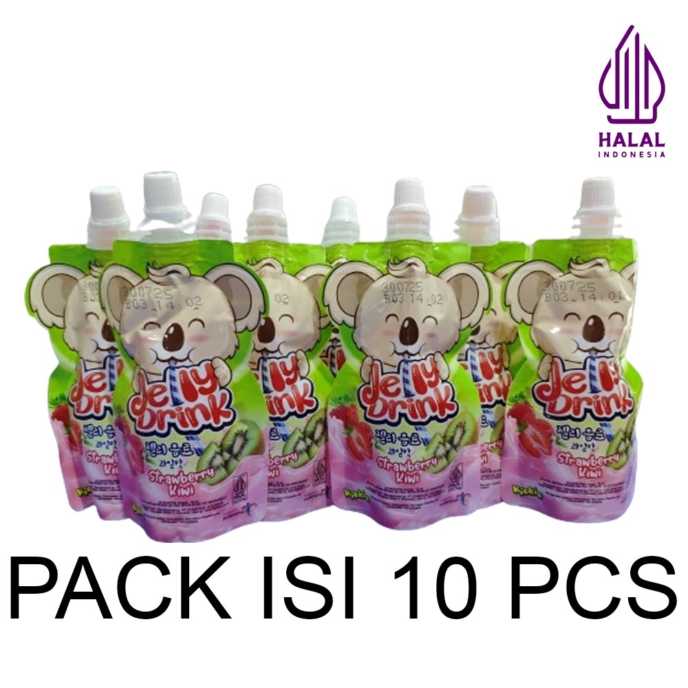

[PACK ISI 10] Minuman Kiokio Jelly Drink Strawberry Kiwi HALAL 70ml GROSIR