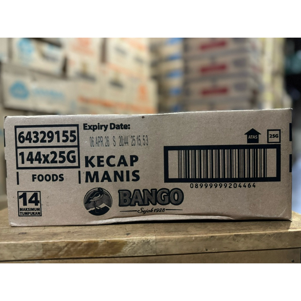 

Kecap Bango 25gram @ 144sachet / 1 dus