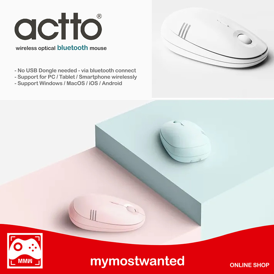 ACTTO Wireless Bluetooth Mouse - no dongle needed - Korea best design