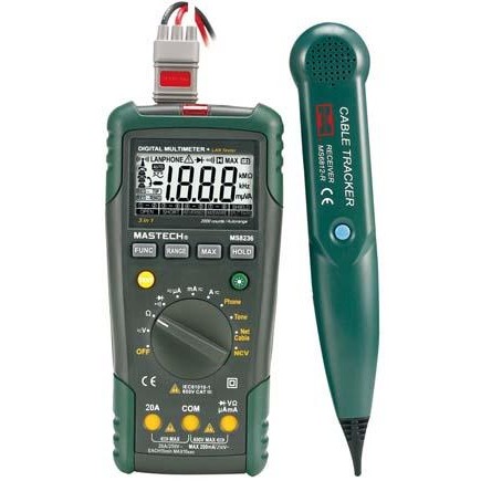 Multimeter MASTECH MS8236 with Cable LAN Tracker Wire Digital Network