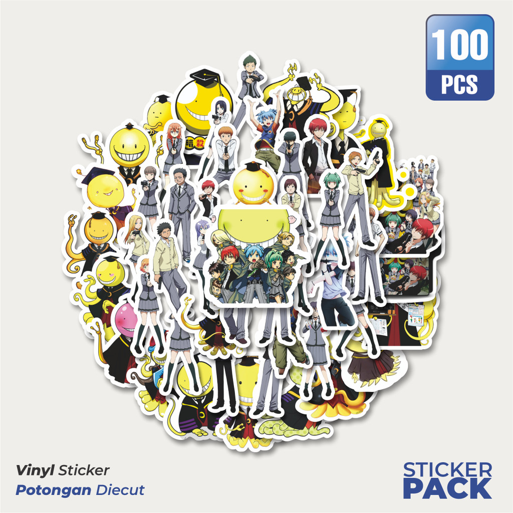 

Stiker Vinyl Stiker Anime Series Assasination Classroom Character Mix 1 Waterproof Aesthetic- Untuk Laptop, Motor, dan Helm - Paper Stationery Pack