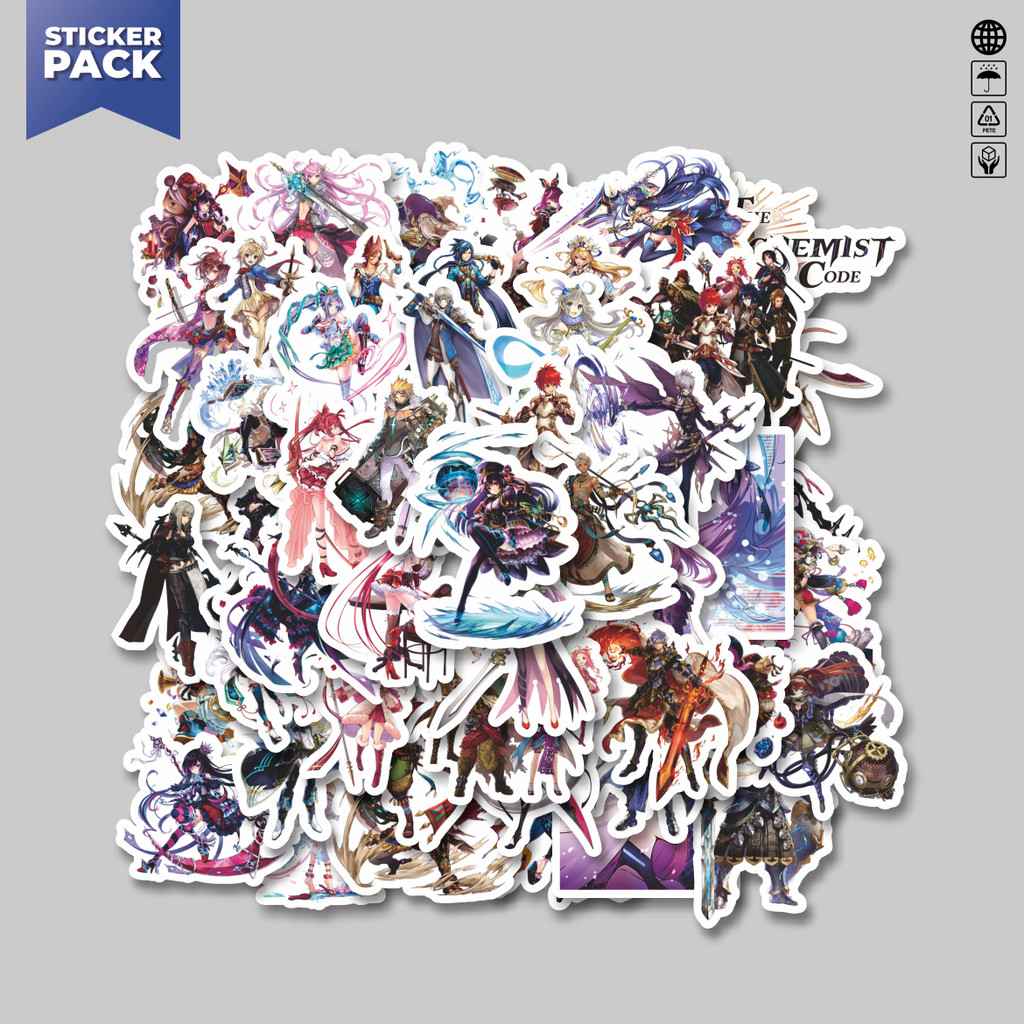 

[100PCS]Stiker Pack Stiker Game Series Alchemist Code Character Mix Aesthetic Vinyl Anti Air Dekorasi Sticker Laptop Buku Journal Koper Helm Casing HP Gitar Helm Skateboard