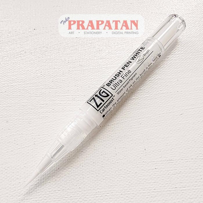 

Zig Kuretake Brush Pen Black White | Pena Kuas - WHITE CNBW-01S