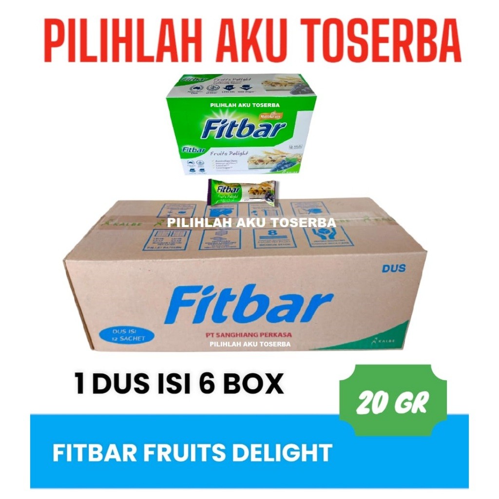 

Fitbar FRUITS DELIGHT Multigrain Cereal Bar isi 12 - ( HARGA 1 DUS )