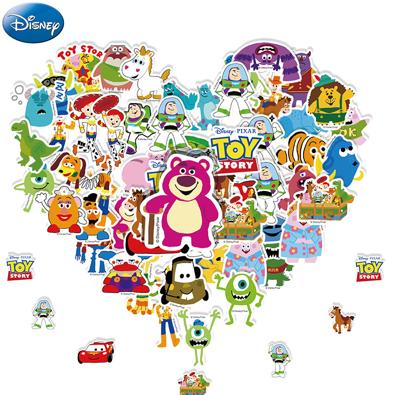 

50PCS Pixar Animation Collection Stickers For Scrapbook Diary Laptop Luggage Skateboard Graffiti Decal Fun Classic Toys