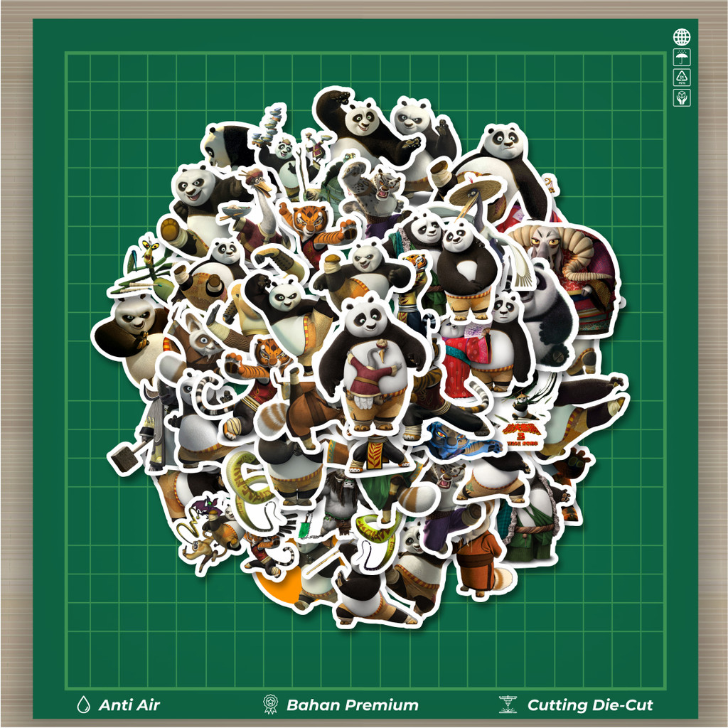 

HOT 50 PCS STIKER Stiker Dreamworks Series Kungfu Panda Character Mix Stiker Fashion Cars Decal Dingin Kartu Album Custom Vinyl Anti Air- Sticker Aesthetic Buku Journal Koper Casing HP Tablet Laptop Helm Motor Botol Minum