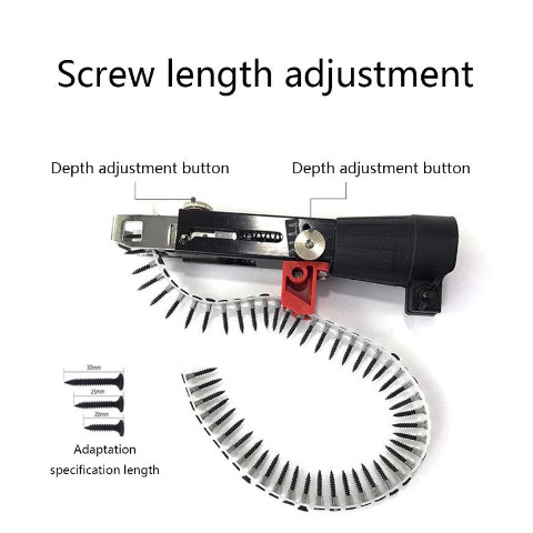 Screw Gun Adaptor. Alat Tembakan Skrup Otomatis / Screw Chain Nail Gun Adapter / Screw Gun Automatic