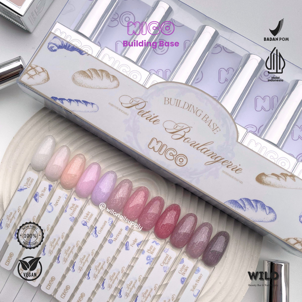 NICO BUILDING BASE PETITE BOULANGERIE SERIES | SATUAN ECER | Building Base | Nico Gel Polish | BIAB 