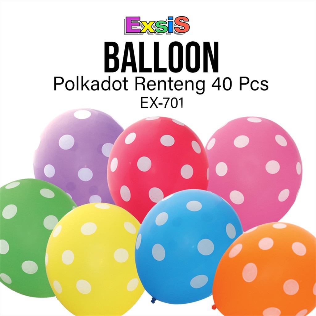 Bloom_Day 40Pcs Balon Renteng / Balon / Balon Exsis Renteng 40Pcs