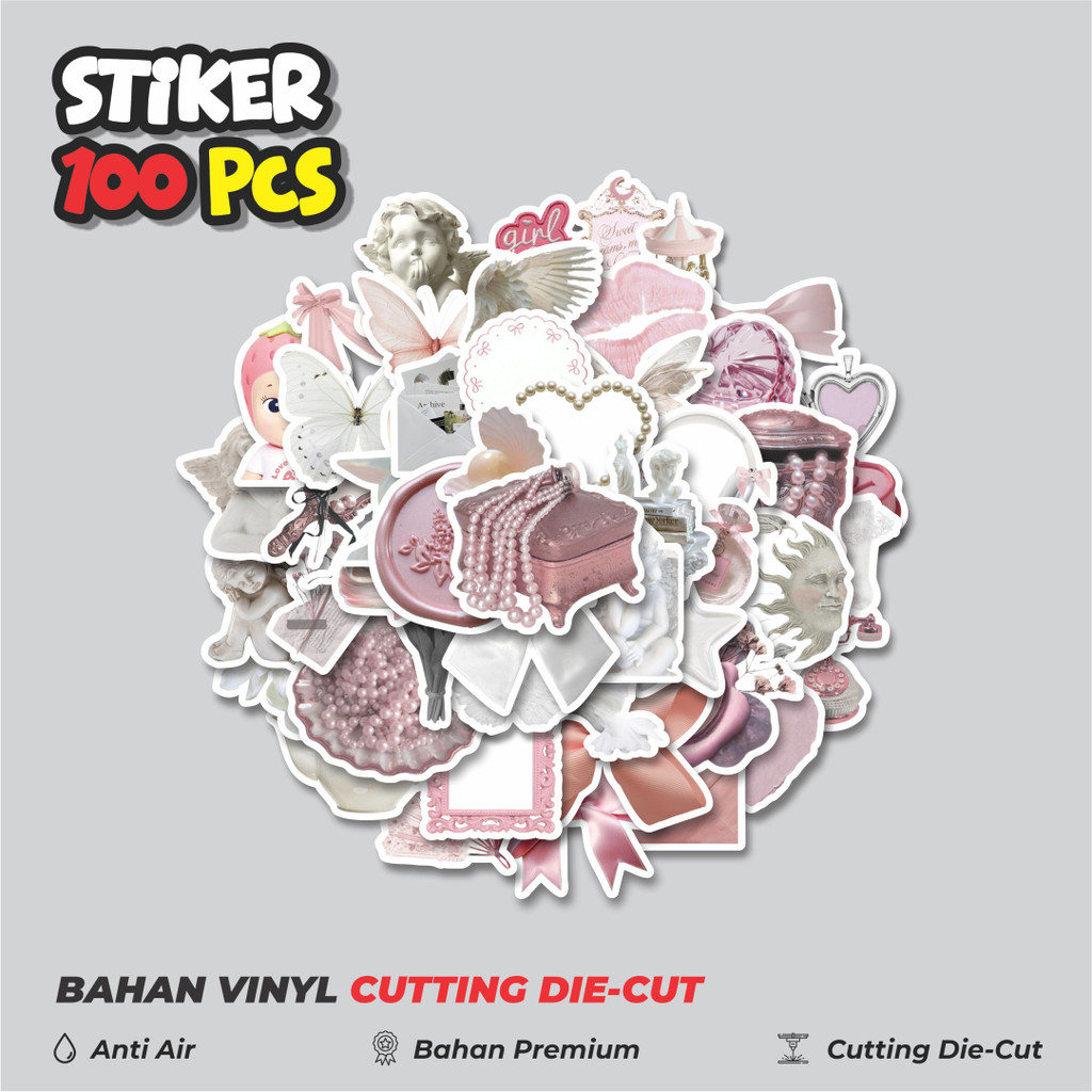 

Terbaru! 50 pcs Stiker Angel Core Retro Aesthethic [Sayap Pita Aesthetic] Mix 1 Dekorasi Lucu Kreatif untuk Notebook, Skateboard, HP