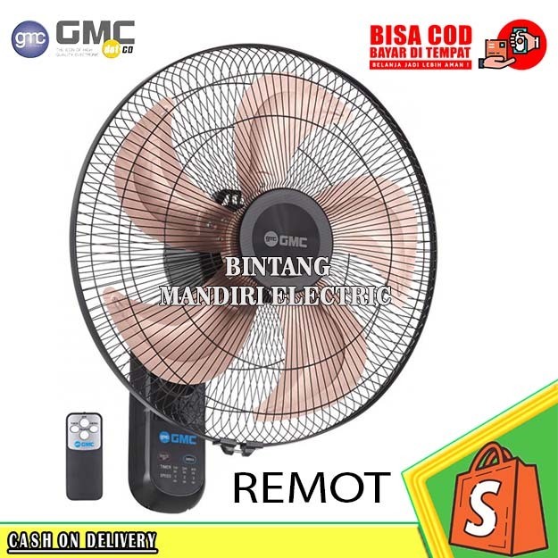GMC Wall Fan 521 remote 18 inch Besi / Kipas Angin Dinding gantung Remot / kipas tembok 18 inch