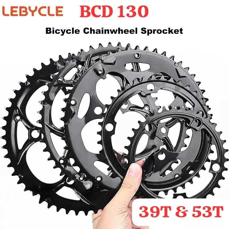 Chainring Lebycle Double Triple 130 BCD 39T 50T 53T Non Narrow Wide Chainring 130 Steel