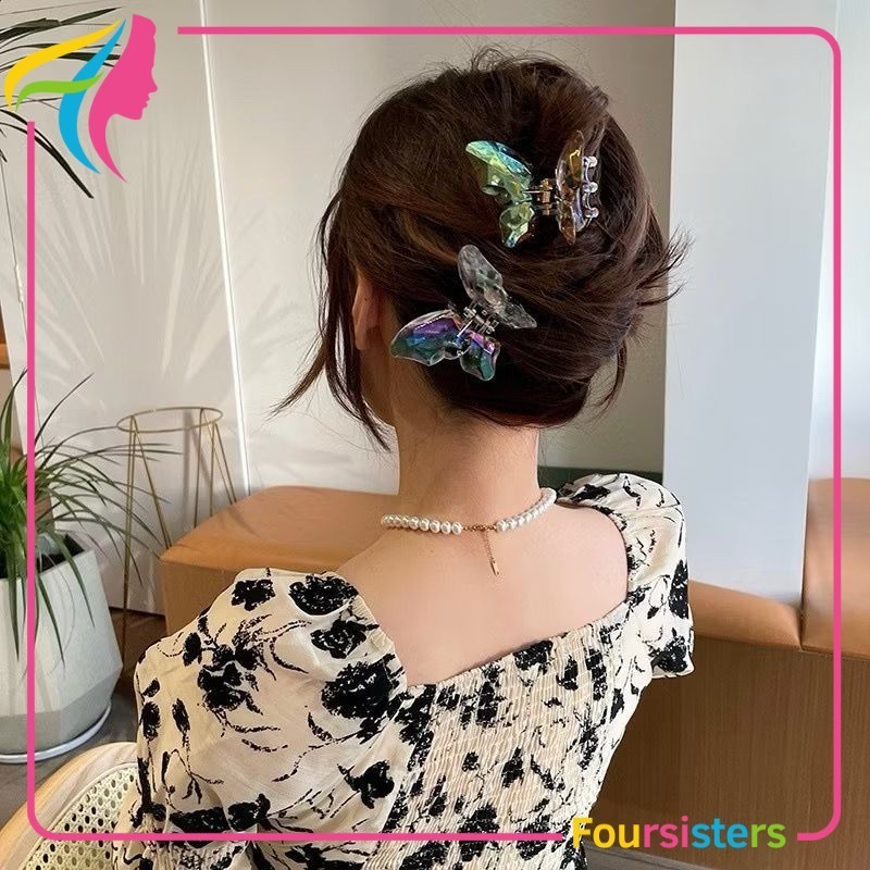 [FS GROSIR] Jepitan Rambut Jumbo Model Kupu Kupu Glossy - Jedai