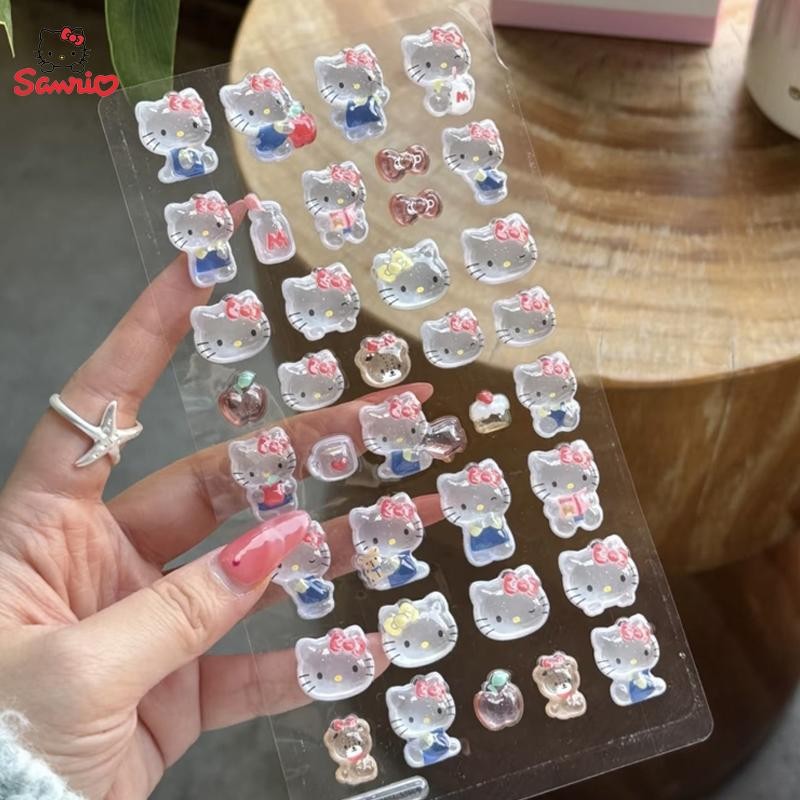 

Sanrio Hello Kitty Kuromi 3D Stickers Cinnamoroll My Melody Cartoon Mobile Creative Decoration Sticker Girl Birthday Gifts