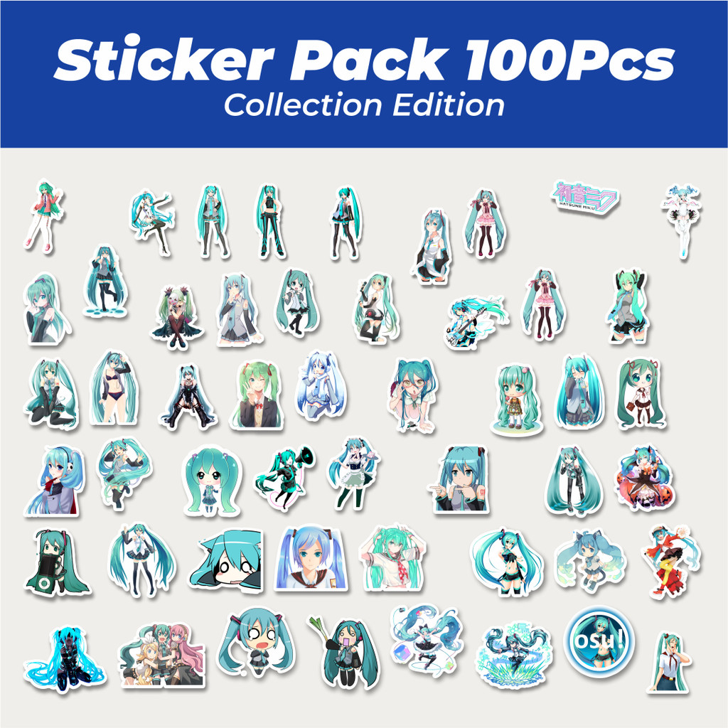 

Hot Stiker Music Series Hatsune Miku Mix 6 Lucu Anti Air Stikers Berperekat Waterproof Sticker Decal Buat Motor Helm Buku Journal Koper Casing HP Laptop Botol Minum