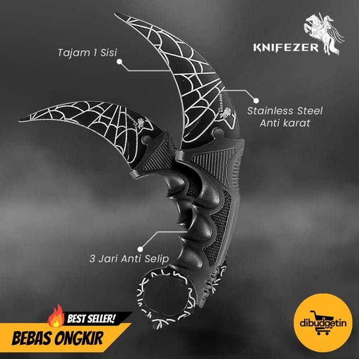 

KNIFEZER Pisau Kerambit CS GO Collector Knife Blade Stainless Steel - H10
