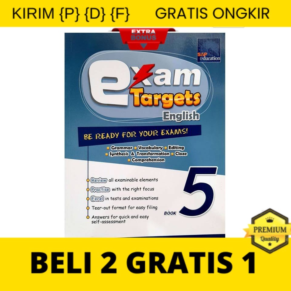 

{P} {D} {F} Exam Target English 5 | Buku Latihan Tambahan Anak Sekolah Dasar