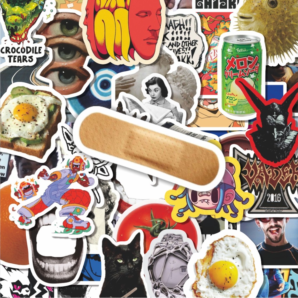 

100PCS Lucu Stiker Random V10 Stiker Aesthetic Stiker Anti Air Stikers Berperekat Waterproof sticker decal buat Motor Helm Buku Journal Koper Casing HP Laptop Botol Minum Hadiah anak
