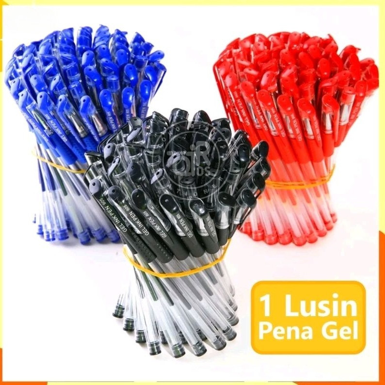 

RADEYA Pulpen 1 Lusin Isi 12 Pcs Gel 0.5 mm Bisa Diisi Ulang Balpoint Tinta Gel Import Murah