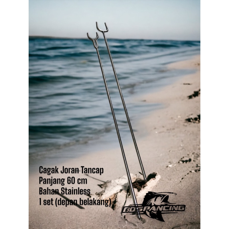 Cagak Joran Stainless 60cm/ Dudukan Joran Mancing - zona pemancing