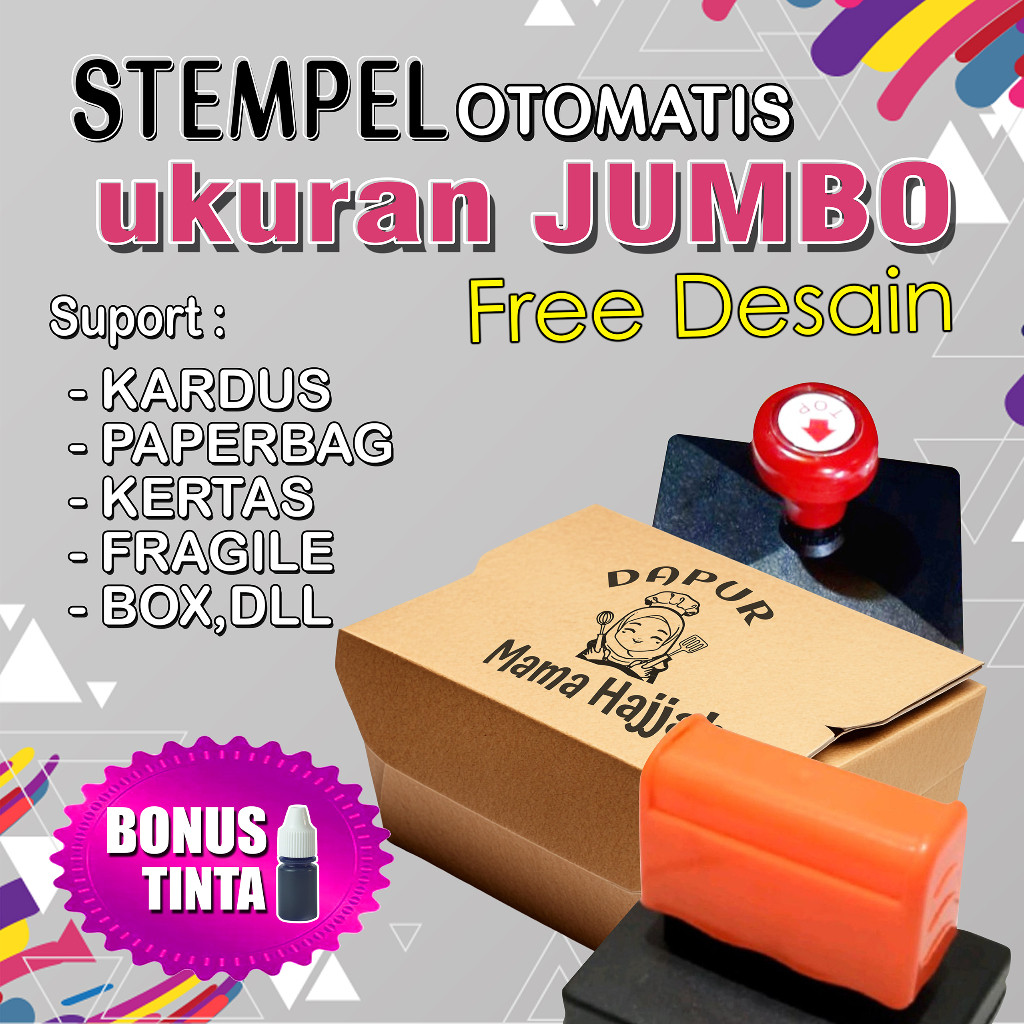 

STEMPEL JUMBO / STEMPEL KARDUS / STEMPEL BOX / STEMPEL PACKING KEMASAN / STEMPEL PAPERBAG KERTAS