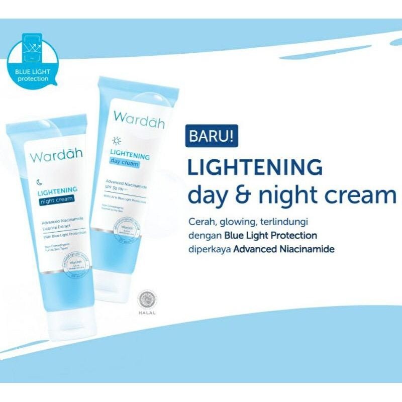 Wardah Lightening Advanced Niacinamide 20ml - Day & Night Cream, Serum, Toner, Sunscreen & Skincare