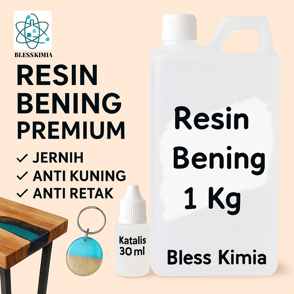 

Resin Bening 1Kg + Katalis 30 Gram - Resin Bening - Resin Polyester - Unsaturated Polyester Resin