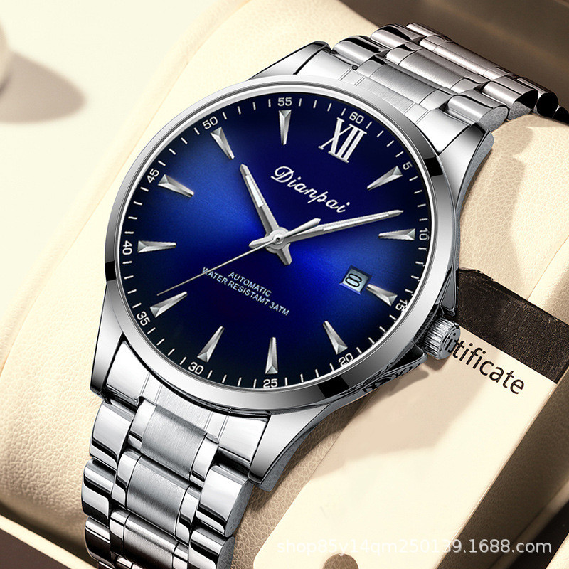 

Jam Tangan Pria Mekanik Otomatis Stainless Steel Tahan Air Dianpai dengan Kalender Trendy Luminous Jam Tangan Terkenal