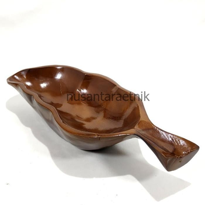 Kerajinan Kayu Jati Asbak Rokok Unik Antik Model Daun Wadah Makanan