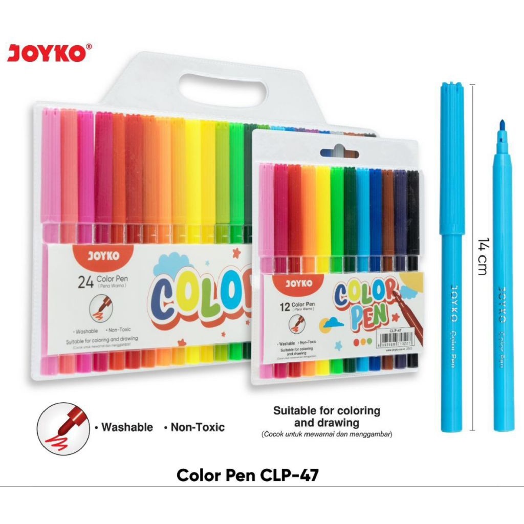 

Spidol Warna Joyko/Color Pen Clp-47A24 ( 1set/24wrn )