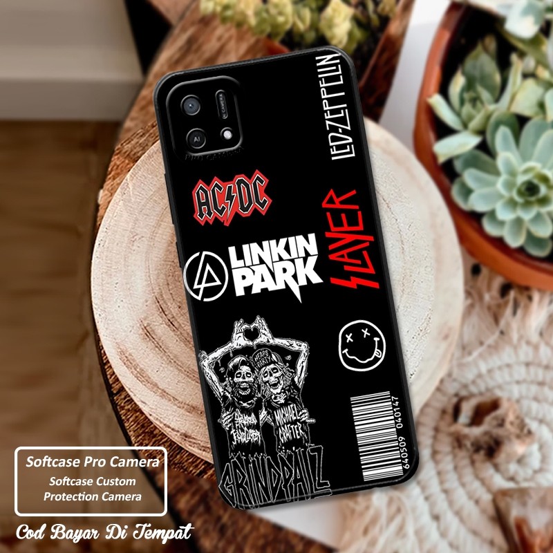Softcase Pro Camera Case Hp OPPO A16K - OPPO A16E Fashion Softcase Case ACDC Terbaru  - Untuk Pria -