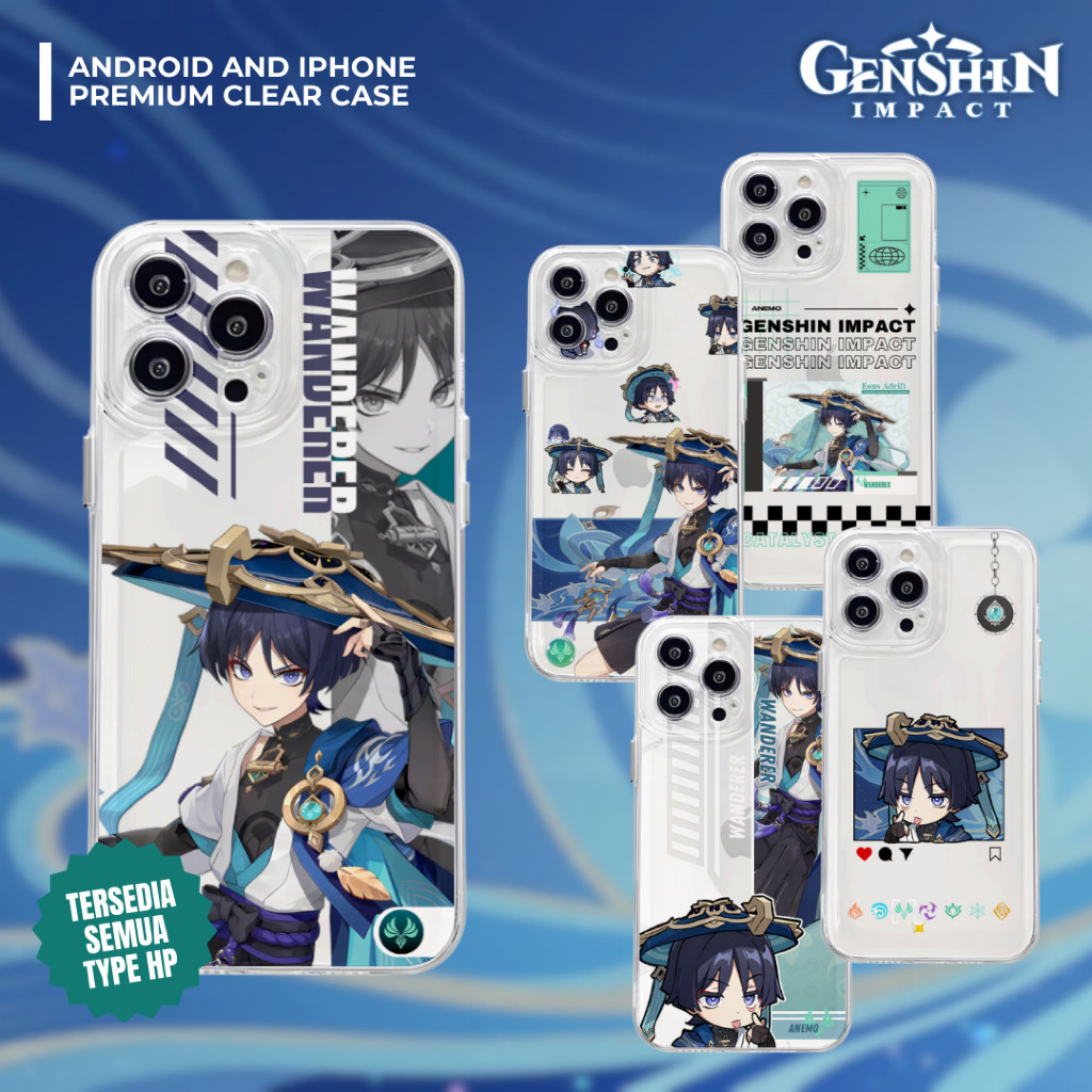 CASE PREMIUM GENSHIN IMPACT CHARACTER WANDERER SCARAMOUCHE CHIBI HIGH QUALITY CASING SOFT JELLY CLEA