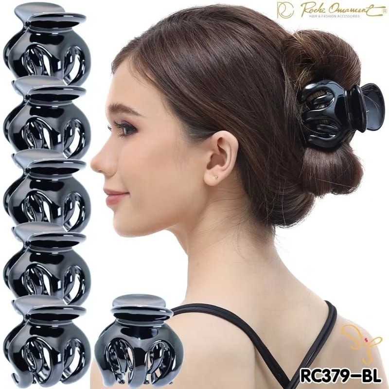 WRSR27 [ Pilih Warna + Box ] Jedai Doff Glossy Clear Tea Cakar 3 Impor 5cm Jepitan Rambut ps4