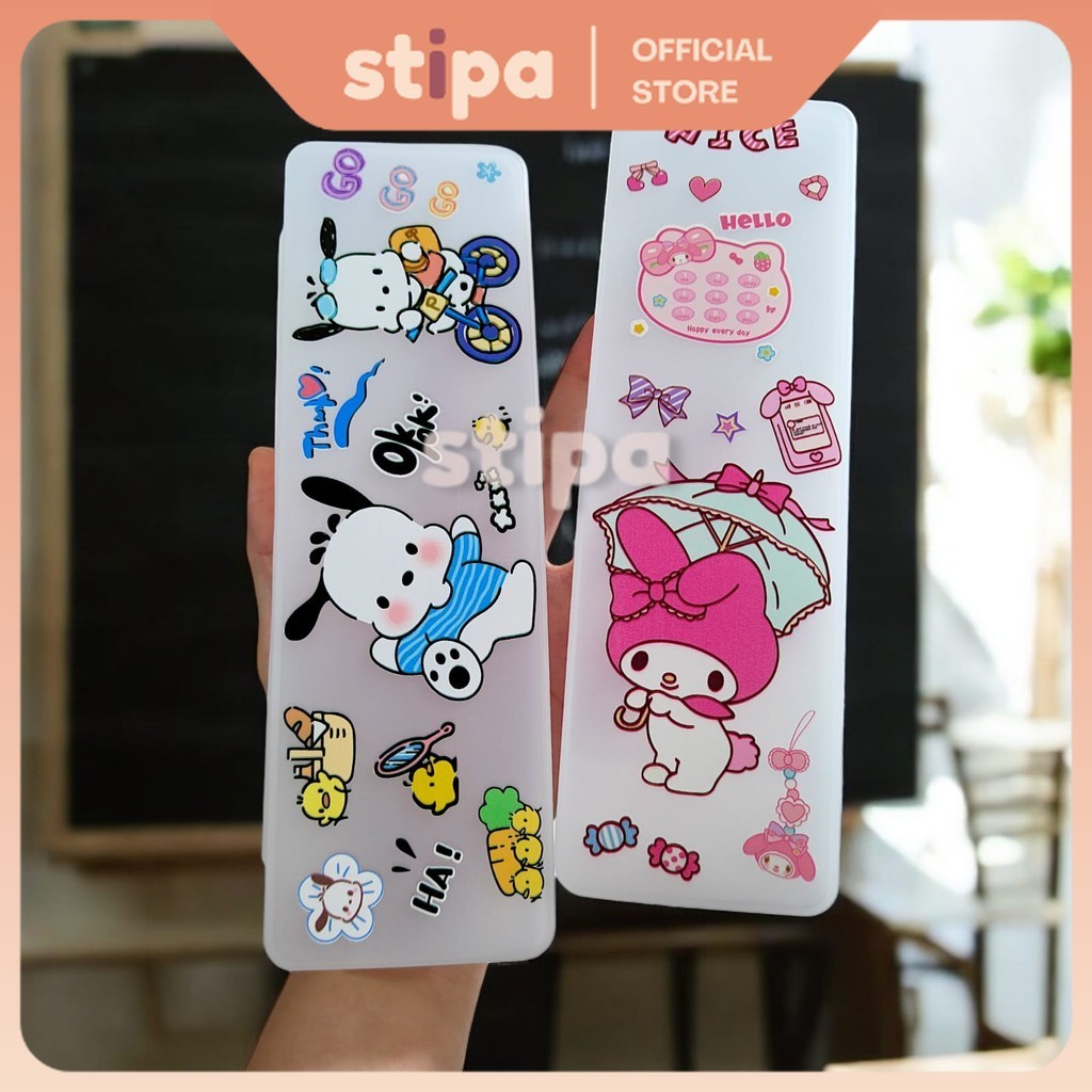 

STIPA Kotak Pensil Transparan Karakter Fancy Pencil Case Cute Character ATK Alat Tulis Stationery Sekolah Kantor Box Rio