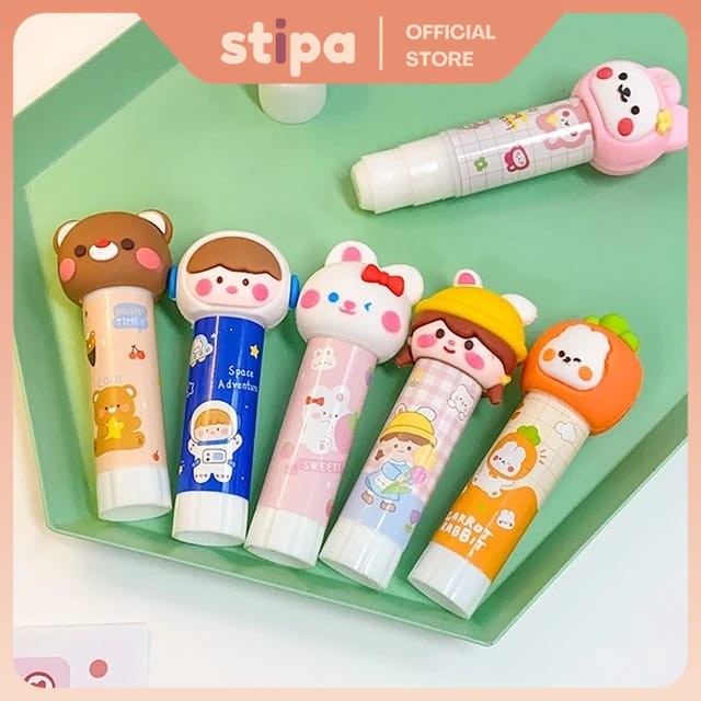 

LEM GLUE STICK KARAKTER CUTE / FANCY STATIONERY SEKOLAH KANTOR