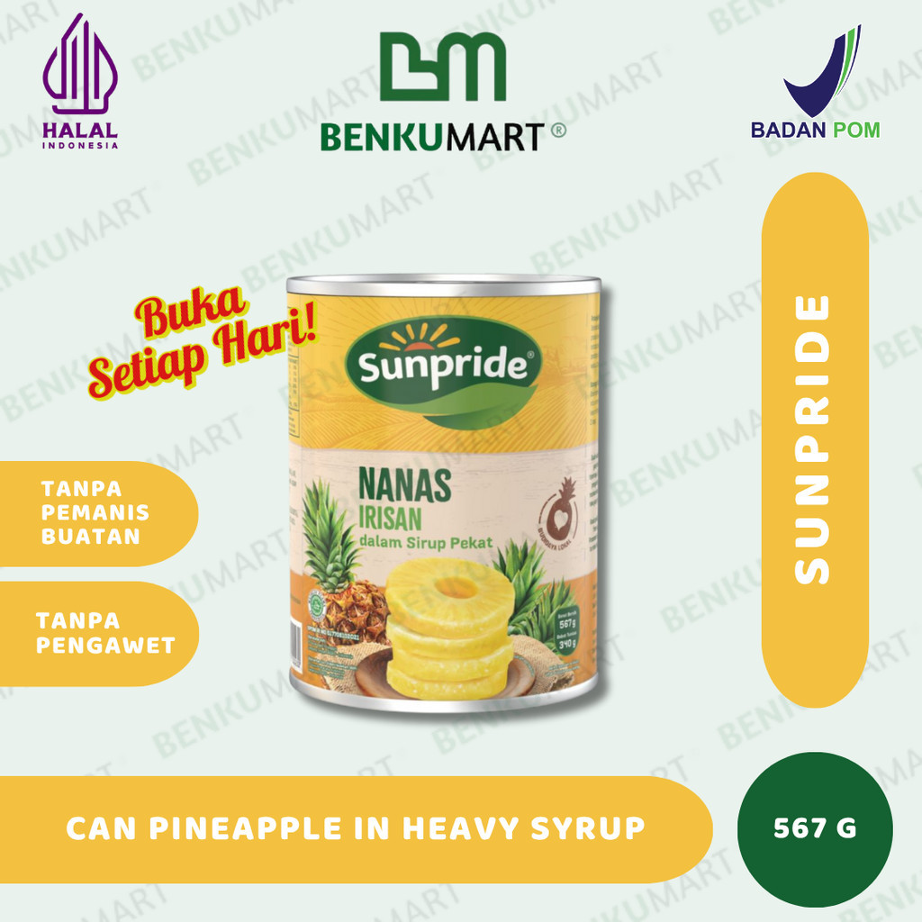 

Sunpride Pineapple Slice in Heavy Syrup (567 Gr) | Nanas Irisan Kaleng