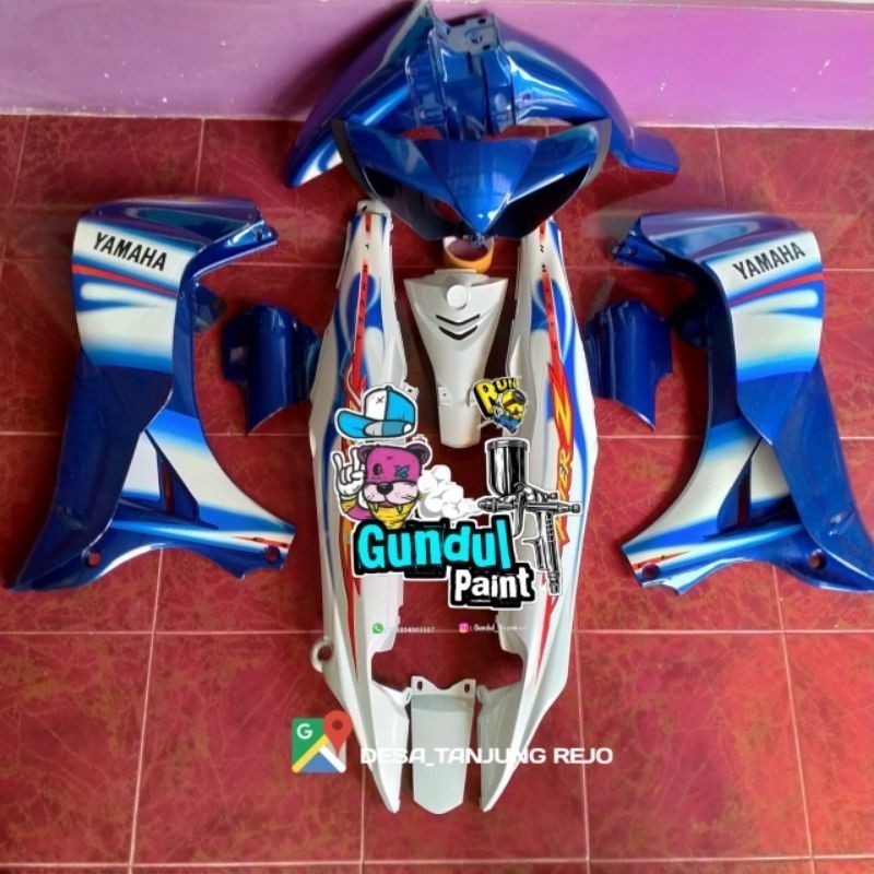 cover body full set halus jupiter z burhan BIRU PUTIH TERMURAH
