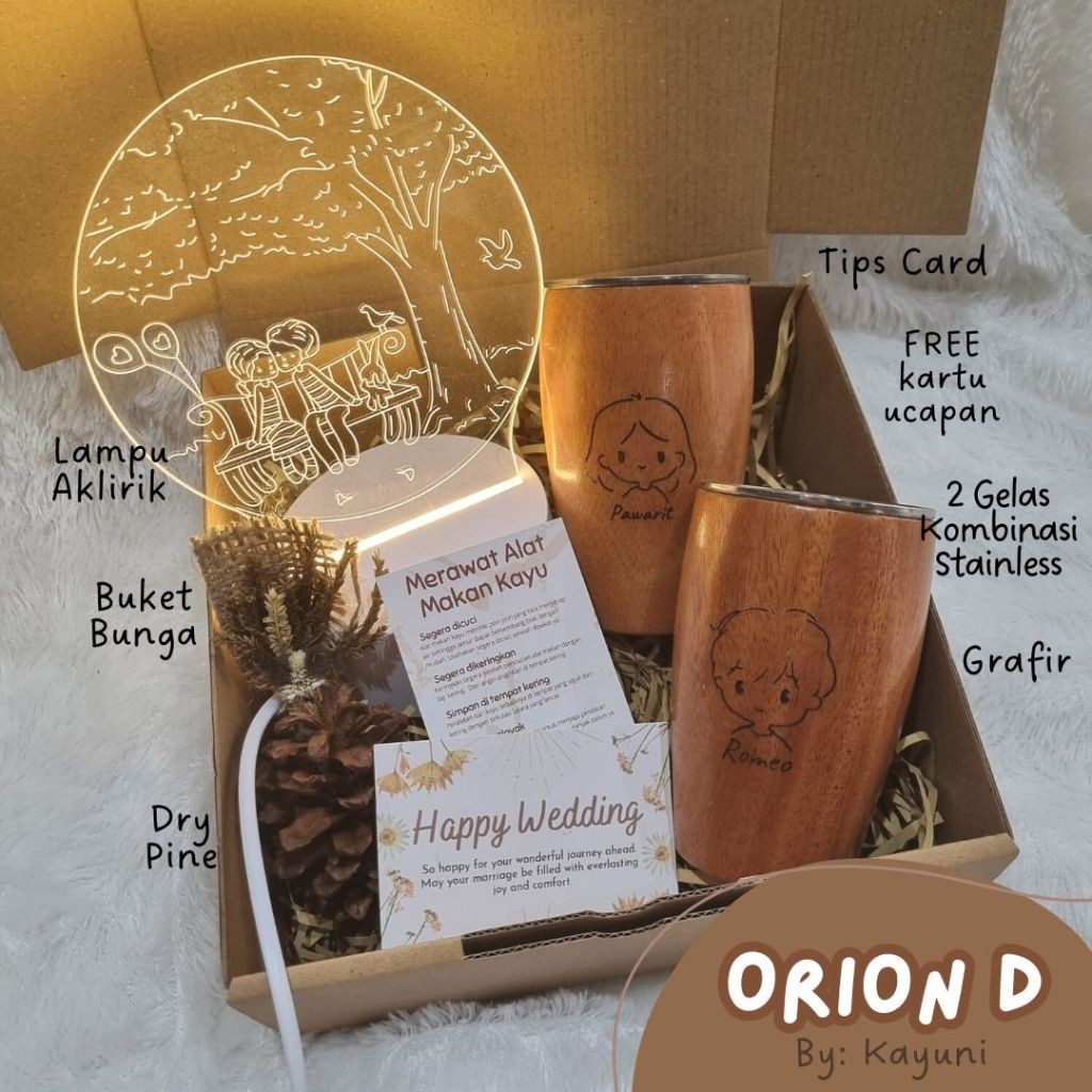 

ORION Hampers Set Lampu Aklirik / Hampers Kayu Estetik Wedding Gift Hadiah Pernikahan Lampu Tidur Kado Ulang Tahun Hadiah Hampers Idul Fitri Gift Ramadhan / Parcel Tukar Kado Anniversary / Kado Ulang Tahun Hadiah Wisuda