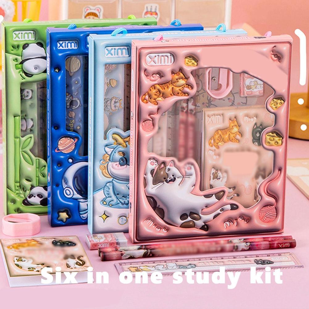 

Stationery Set 6 In 1 Student Gift Pencil Set Study Stationery Set Perfect Gift Elementary Students And Kindergarten Children