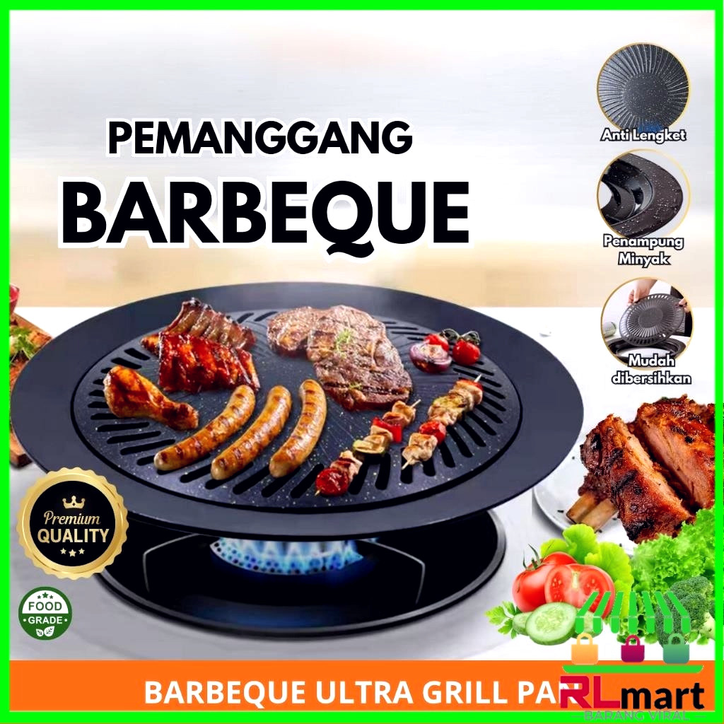 PANGGANGAN GRILL BULAT PANGGANGAN BULAT BBQ Alat Panggang BBQ Grill 32 CM