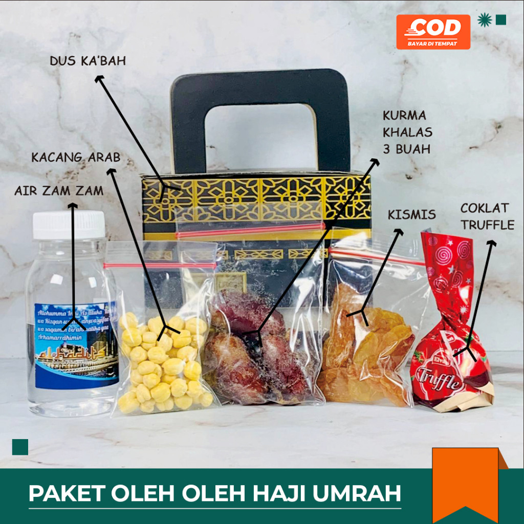 

PAKET OLEH OLEH HAJI DAN UMROH ZAMZAM KHALAS KISMIS KACANG ARAB COKLAT SEKAT 5 VARIAN 2