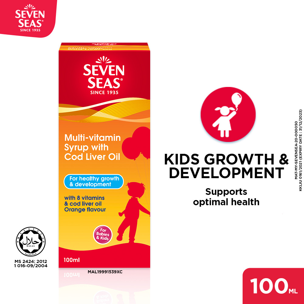 Seven Seas Multivitamin Syrup Anak Cod Liver Oil Original 100%