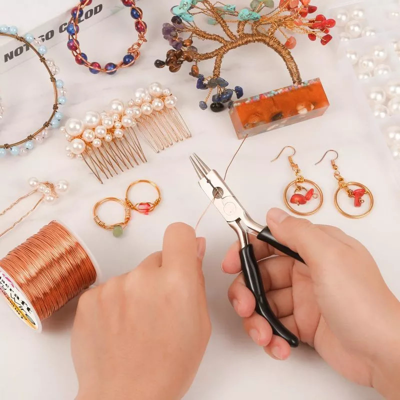 Partenzil 1 Roll Kawat Bross Tembaga Bahan Aksesoris 0.3Mm Tali Kawat Tembaga Kawat Kerajinan Tangan