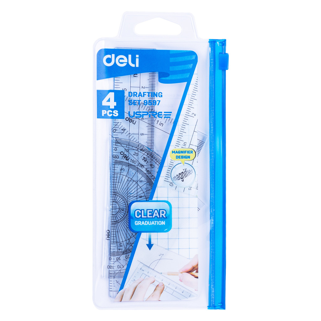 

Deli | Penggaris Set | 4 penggaris | E9597